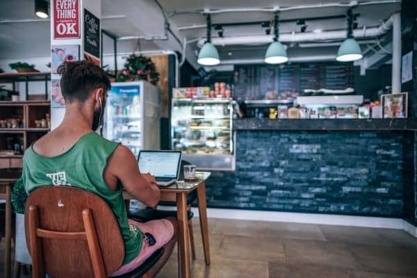 Digital Nomad in a Cafe